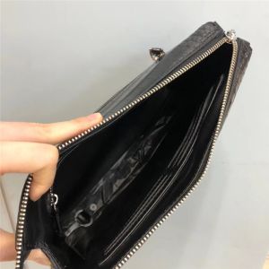 Authentic Crocodile Belly Skin Passcode Closure Men Clutch Bag Card Holders