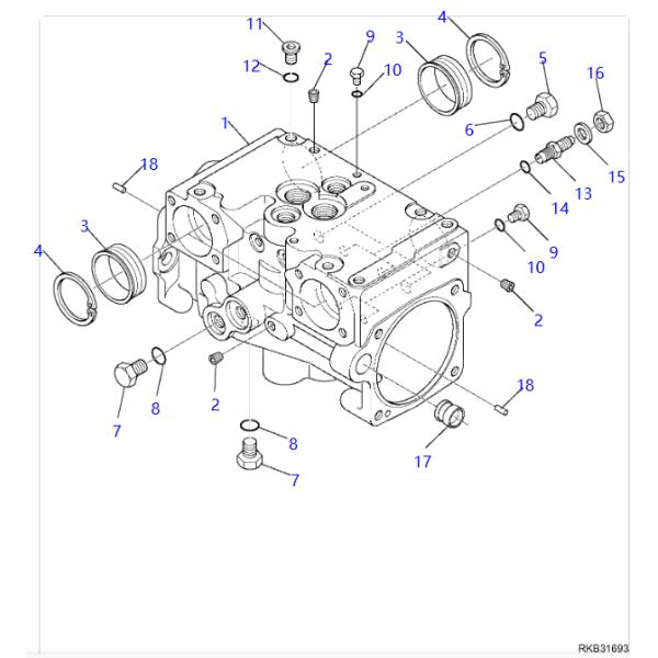 720-2T-00150 FOR KOMATSU CK30 CK35 WHEEL LOADER HYDRAULIC MAIN PUMP ASSY HYDRAULIC PISTON PUMPGP-VANE AFTERMARKET ORIGINAL