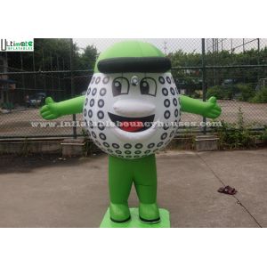 Cute Advertising Inflatables , Inflatable Golf Ball Moving Cartoon