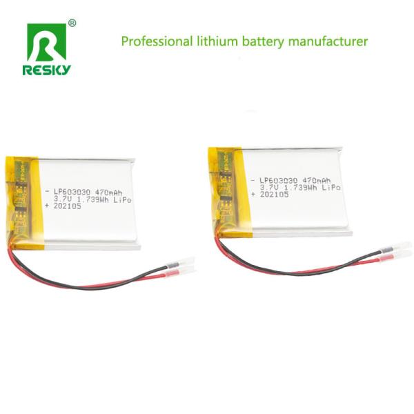Lithium ion battery cell 603030 3.7v 500mAh 1.85wh rechargeable li polymer battery pack For Smart Home