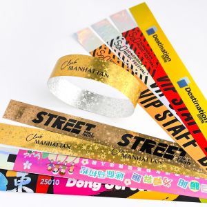 Custom Personalized Holographic Wristbands Disposable for Event Entry and