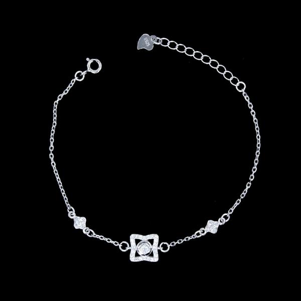 Infinity 8 Eight Shape 925 Silver Bracelet 16cm With 3cm Extension