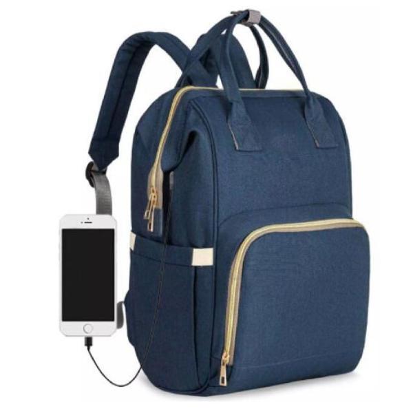 Buy Custom Multifunction Travel Waterproof Diaper Bag With USB Port at wholesale prices