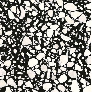China Artificial Prefab Black White Crystal Vitrified Terrazzo Floor Tile 60x60cm on sale