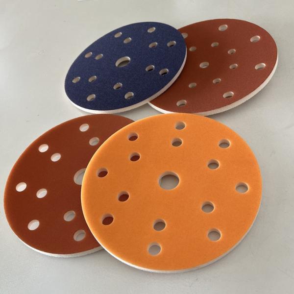 Buy 150mm 15hole Abrasive Sanding Sponge Pads Car Paint Removal Wet Orbital Sander at wholesale prices