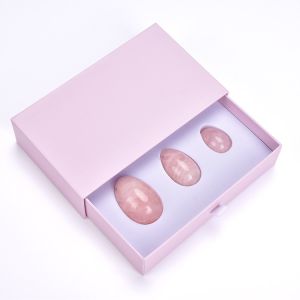 50x35mm 54g Kegel Exercise Yoni Rose Quartz Egg Crystal Yoni Eggs