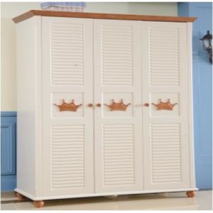 Panel Home Room Furniture White High Glossy Painting With Wardrobe