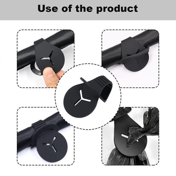 Pet Leash Waste Carrier Holder Dispenser with Hook Dog Poop Bag Lightweight Hand-Free Walking Garbage Bag Carrier Pet Supplies