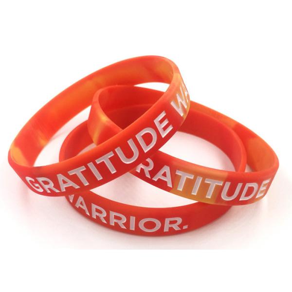 Buy Custom Silicone Bracelet Bangle Luminous Wristband Bracelet Recessed Silicone Bracelet at wholesale prices