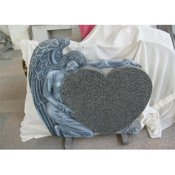 Upright Tombstone And Monument Heart Shape With Pigeon Shadow Carving