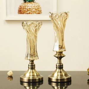 Classical Crystal Glass Transparent Vase Flower Display Glass Vase