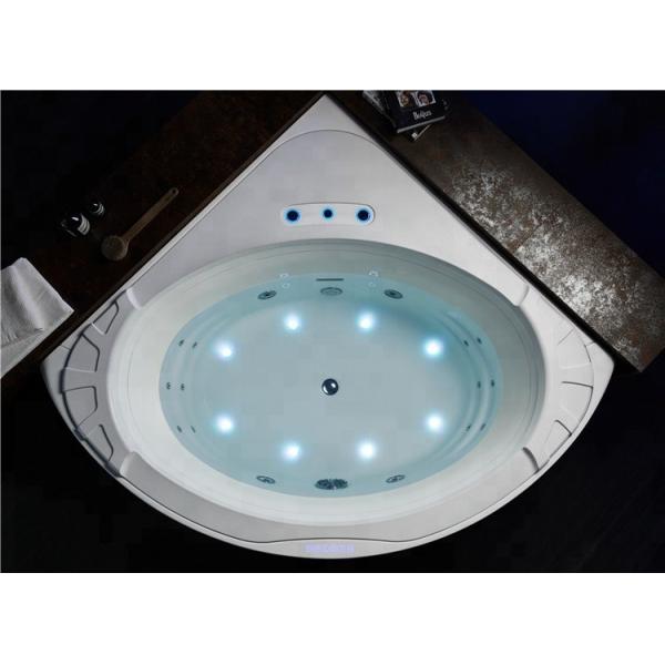Double Whirlpool Freestanding Soaking Bathtub Color Round Shape