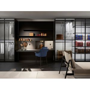 Bespoke Modern PET Wardrobe with Vanity Table Custom Bedroom Closet