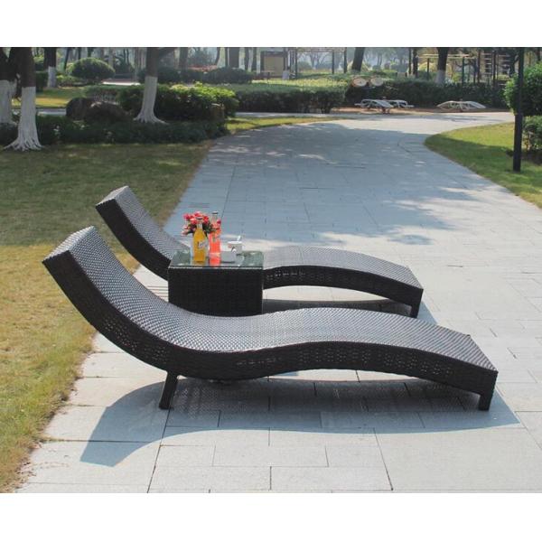Leisure Aluminium PE Rattan Sunbed All weather Outdoor Garden Patio Lounge chaise chair