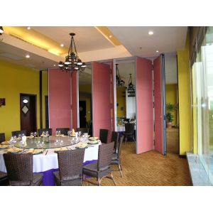 Sound Insulation Folding Restaurant Partition Wall With Aluminum Frame