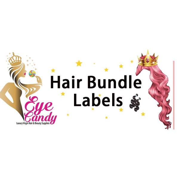 Custom High Adhesive Hair Bundle Labels Waterproof For Hair Extension