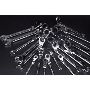 KM FOLDABLE RATCHET COMBINATION SPANNER with high quality