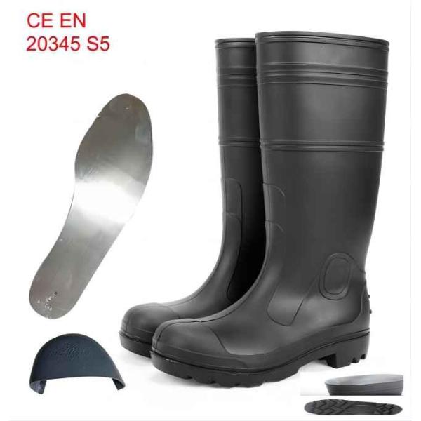 Buy Rubber S5 Industrial Safety Gumboots Pvc Gum Boot Anti Smash at wholesale prices