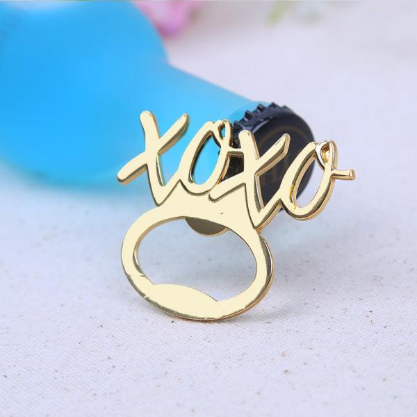 Buy Wedding Favor Gold XO Bottle Opener Favor at wholesale prices