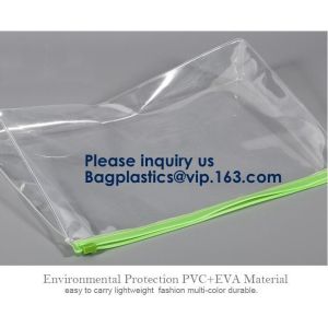 Makeup Bags, Frosted PVC Zipper Bags,Clear PVC Material Plastic Slide Pouch,PVC