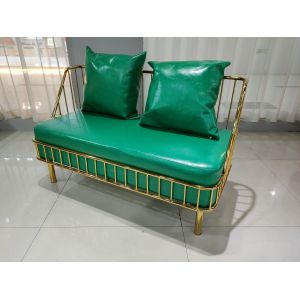 High Density Sponge Filled 46cm Wrought Iron Sofa Set