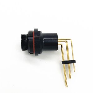 Black Fischer Cable Connector PCB Mounted Right Angle DBPC102A054