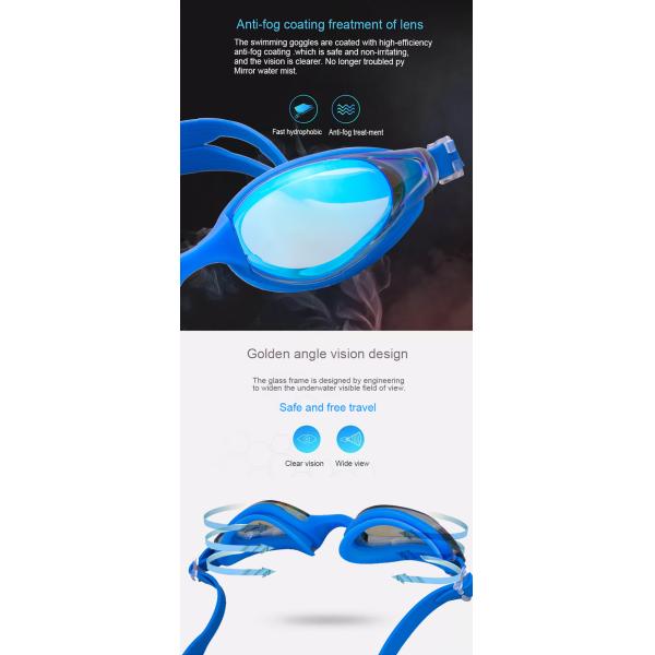 Dark Blue Personalized UV Protection Swimming Goggles Antifog Male Swimming Goggles