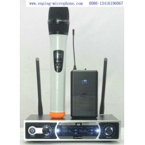 GL-313 two-handheld VHF colorful wireless microphone with screen / micrófono /