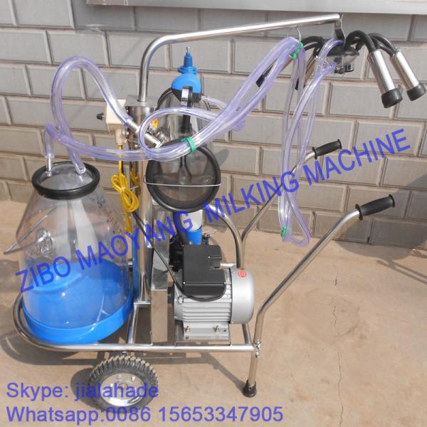 Buy Vacuum Pump Typed Single Bucket Mobile Milking Machine, hot sale portable milking machine for small farms at wholesale prices