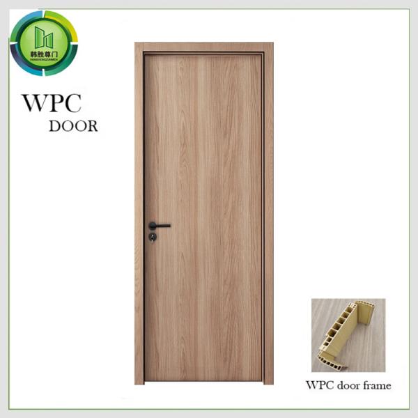 Buy PVC HDF Composite Residential WPC Doors Wooden Panel Design at wholesale prices