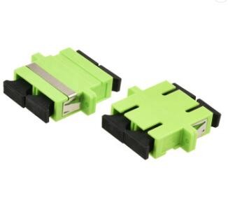 Fiber Optic Cable Adapter Ceramic FTTX LAN RoHS SC Duplex Lime Green OM5 Adapter