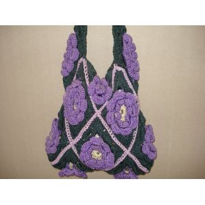 Bag Large shoulder bag handbag tote purse purple green bag