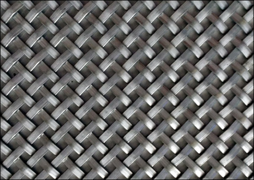 Decorative Stainless Steel Flat Spiral Woven Wire Mesh For Curtain Wall