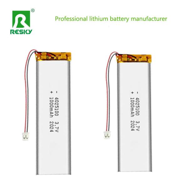Rechargeable Lithium Ion Batteries 4025100 3.7v 1000mAh 3.7wh Li Polymer Battery Cell
