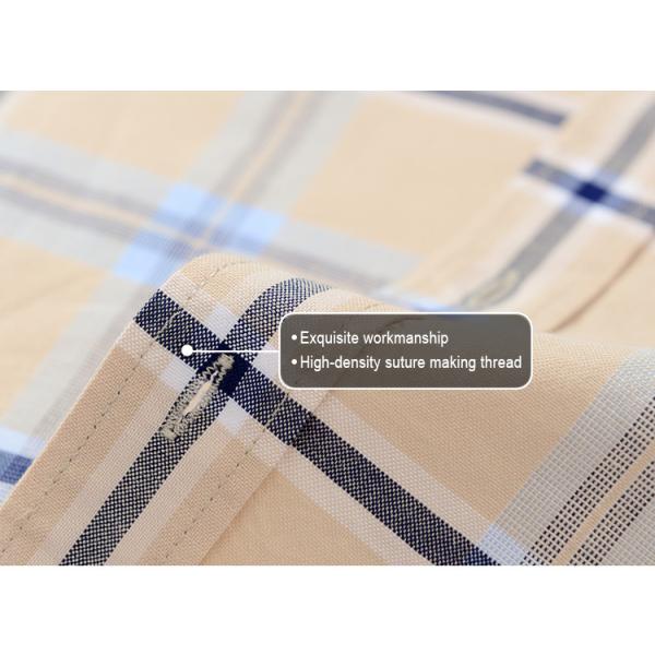 Casual Plaid Shirt 100% Cotton Oxford Cotton Anti-Wrinkle Breathable Thin Man Shirts