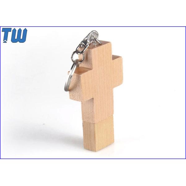 Buy Christmas Gifts Wooden Cross 2GB USB Memory Stick Thumbdrives at wholesale prices