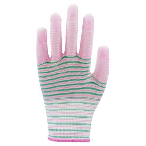 NBW-PT303 13 Gauge Zebra Pattern PU Palm Coated Gloves