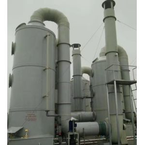 FRP GRP Mini Exhaust FRP Desulfurization Tower / Purification Gas Scrubber