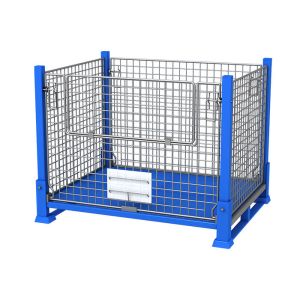 China Collapsible Stacking Stillage Pallet Cage Wire Mesh With Rugged Base on sale China Collapsible Stacking Stillage Pallet Cage Wire Mesh With Rugged Base on sale