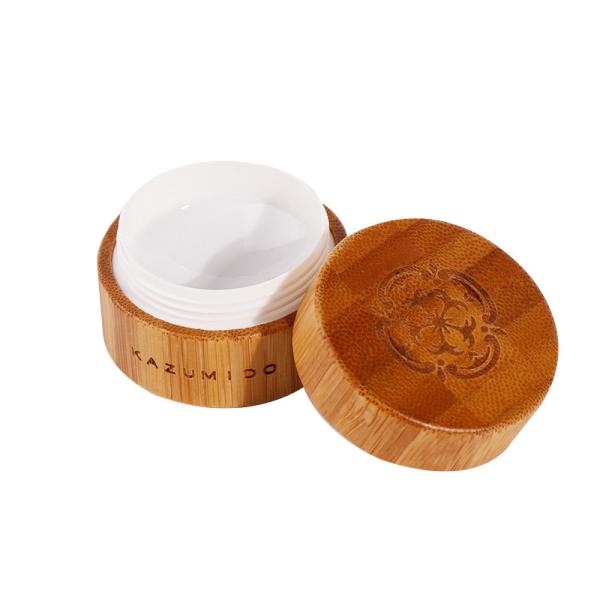 Buy Cosmetic Packaging Wooden Cream Jar Empty Bamboo Plastic Jar at wholesale prices