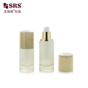 GL020 30ml 50ml 100ml 120ml Luxury Empty Transparent Glass Bottle With Lotion