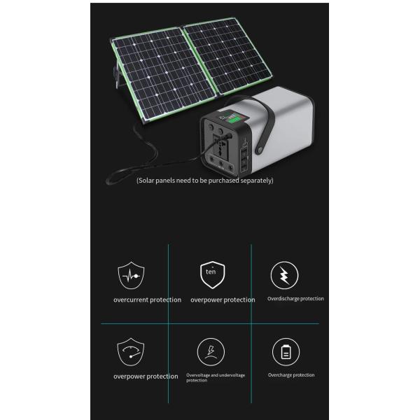 200W Rechargeable Lithium Battery Portable Power Station Mini Solar Power Station