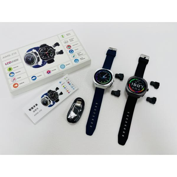 Z19 Smartwatch 2 In 1 Wireless With BT Calling Heart Rate Monitoring Silicone Band