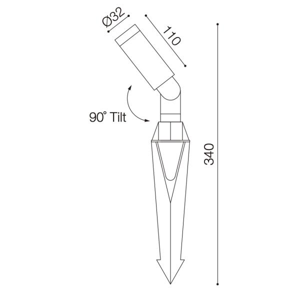 12v LED Spike Lights MR8 LED Spot Light IP65 Exterior LED Garden Lights