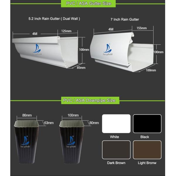 High Quality China PVCRain Water Collector, Rain Roof Gutter Price Philippines