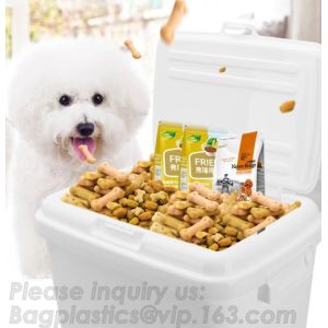Pet Foods Storage Containers Bowls with Spoons Cat's Dog's Kitty's Puppy's