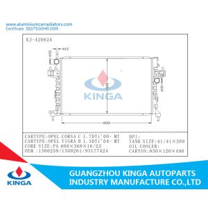 Auto Engine Parts Aluminium Car Radiators For CORSA C 1.7DTi'00- & TIGRA B 1