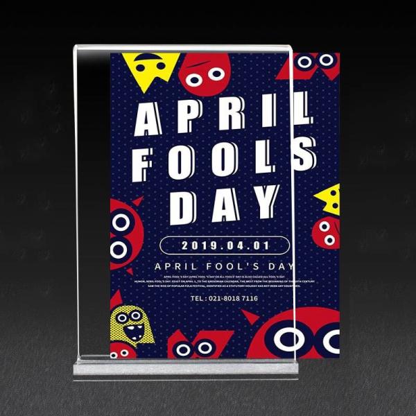 Hospitals Odorless Tabletop Photo Frames T Shape Clear Acrylic Sign Holder