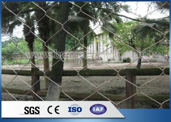 1.6mm Stainless Steel Wire Rope Mesh For Lion In Zoo Exhibition Decoration
