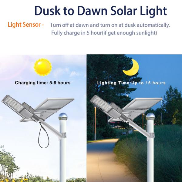 IP65 Solar Panel Street Lamp Post 6000K Outdoor 200 Watt Solar Street Light